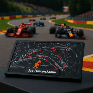F1 Grand Prix of Spa Francorchamps 3D Printed Circuit.
